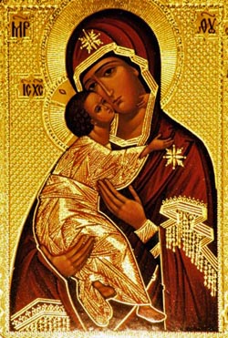 Madonna mit Kind Ikone - Maria mit Jesuskind