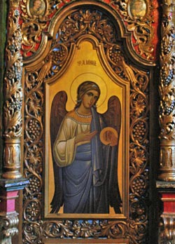 Ikone eines Erzengel in rumänischem Kloster