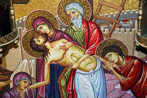 Fresko Jesus Kreuzabnahme