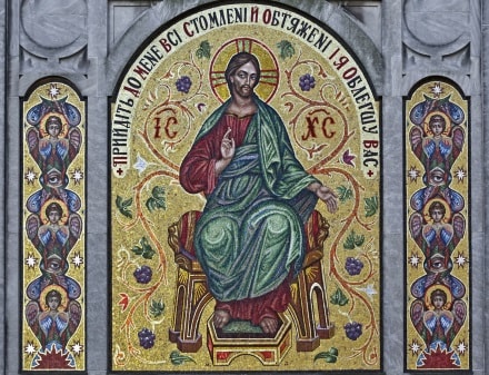 Goldmosaik - Jesus Christus - Segensgestus