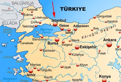 Landkarte Europa - Konstantinopel